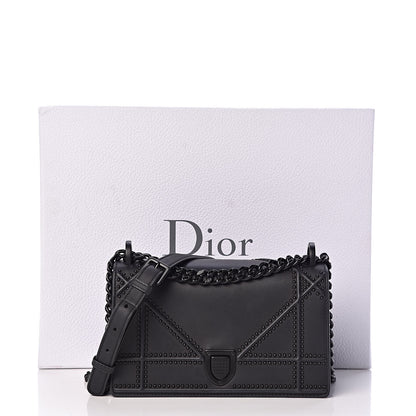 Christian Dior Ultra Matte Calfskin Studded Small Diorama Flap Bag Black 13 of 13