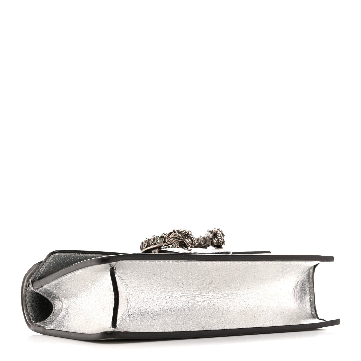 Metallic Calfskin Super Mini Dionysus Shoulder Bag Silver