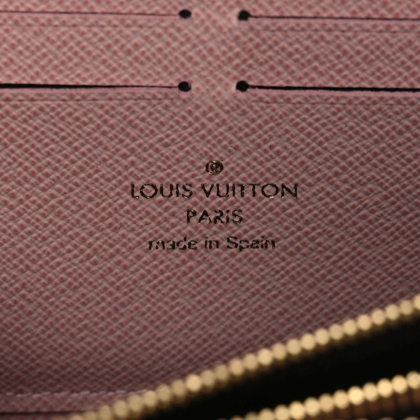 Damier Ebene Clemence Wallet Rose Ballerine