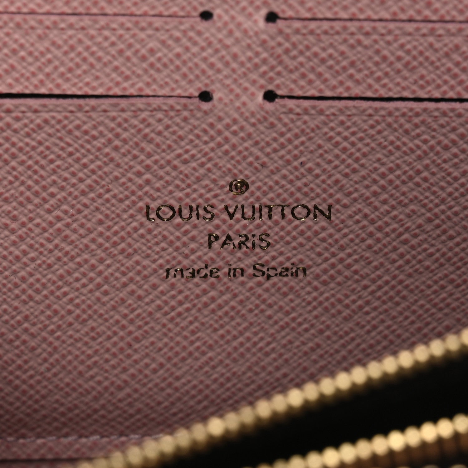 Louis Vuitton Damier Ebene Clemence Wallet Rose Ballerine 6 of 8