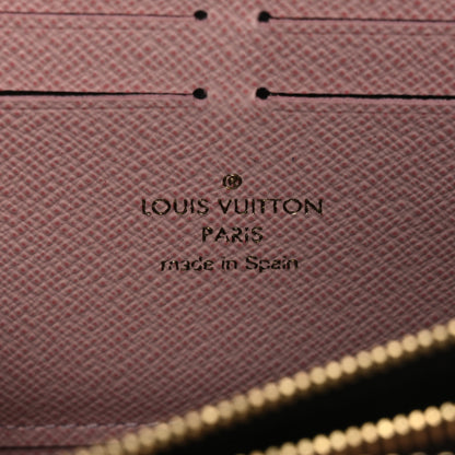 Louis Vuitton Damier Ebene Clemence Wallet Rose Ballerine 6 of 8