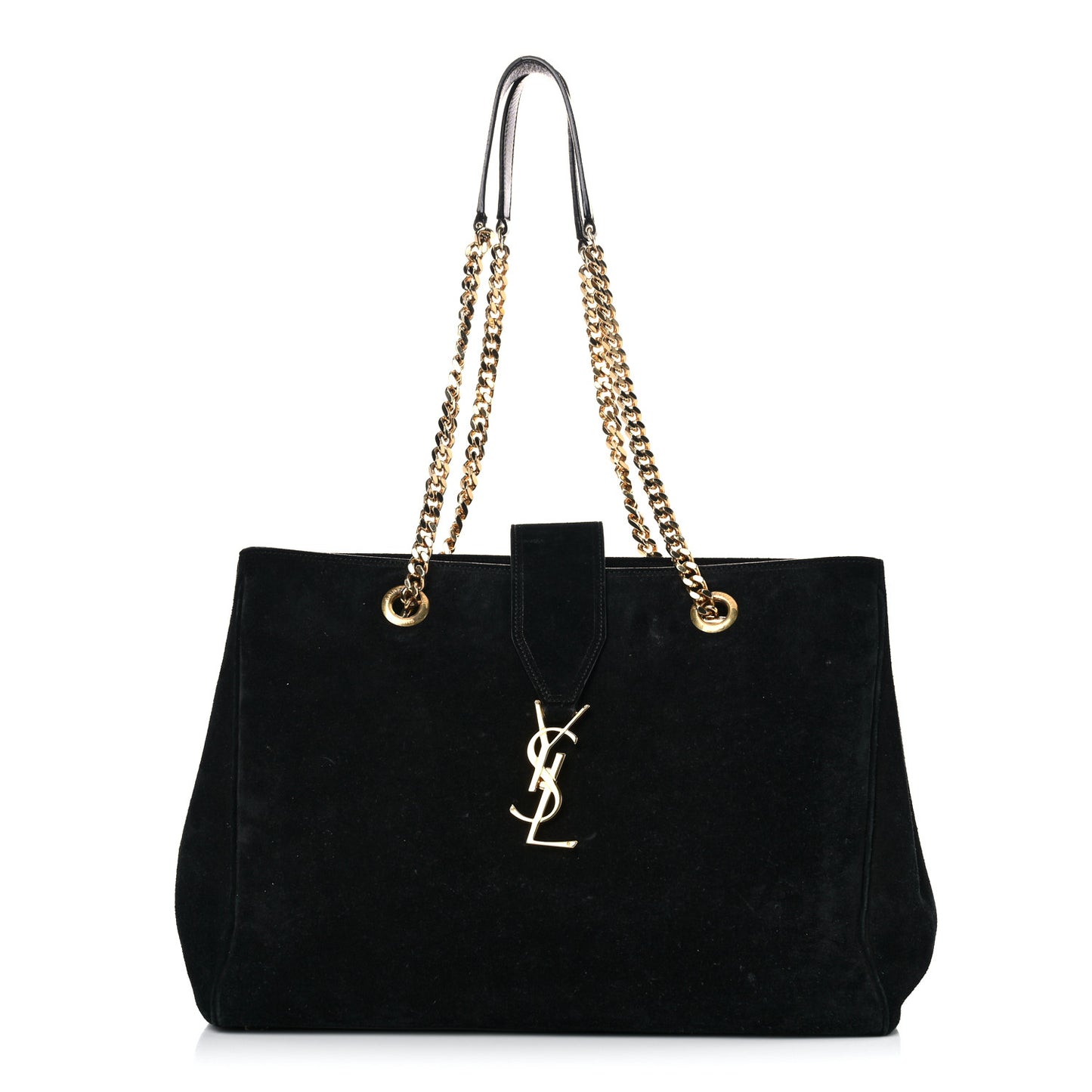 Suede Monogram Cassandre Shopper Black
