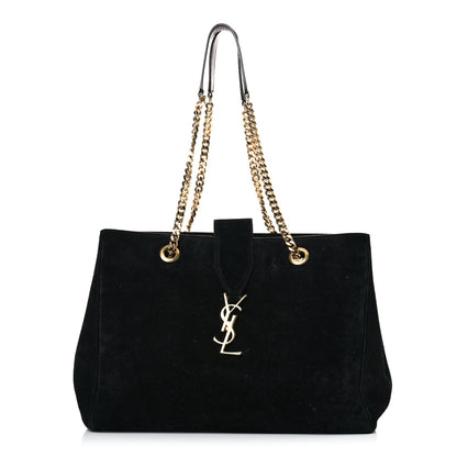 Saint Laurent Suede Monogram Cassandre Shopper Black 1 of 30