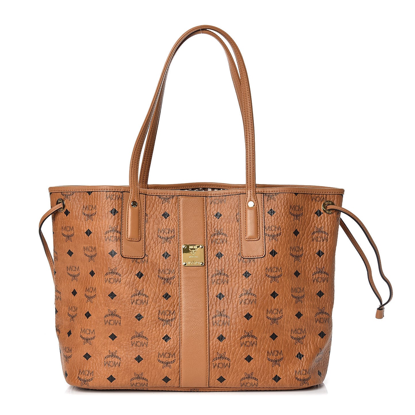 Visetos Medium Liz Reversible Shopper Tote Cognac