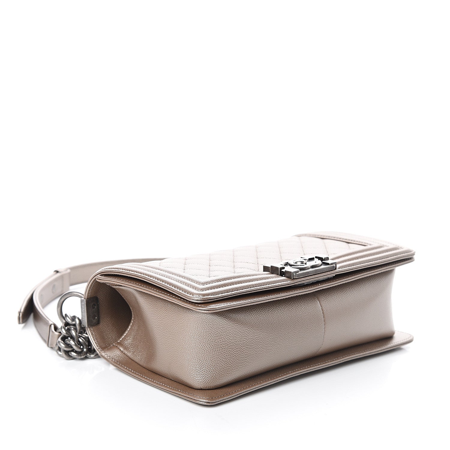 Chanel Metallic Caviar Quilted Medium Boy Flap Copper 3 of 9