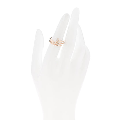 Cartier 18K Pink Gold Diamond Double Juste Un Clou Ring 51 5.75 2 of 5