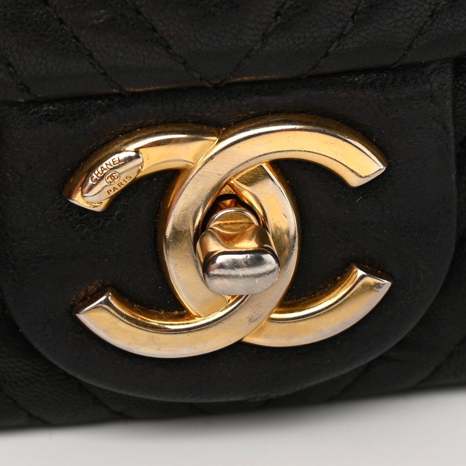 Chanel Calfskin Chevron Quilted Medium Surpique Flap Black 11 of 12