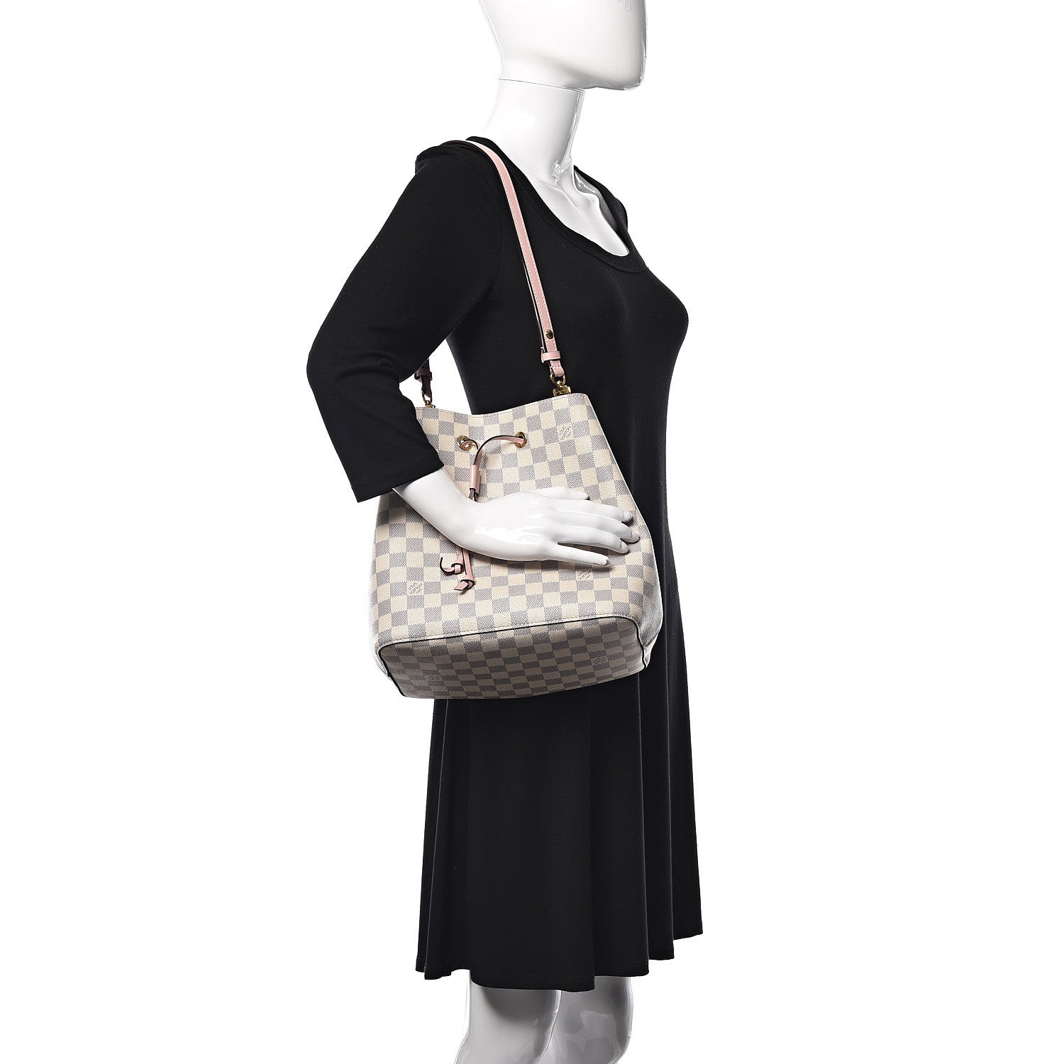 Louis Vuitton Damier Azur Neonoe MM Eau De Rose 2 of 9