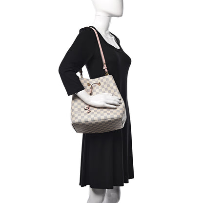 Louis Vuitton Damier Azur Neonoe MM Eau De Rose 2 of 9