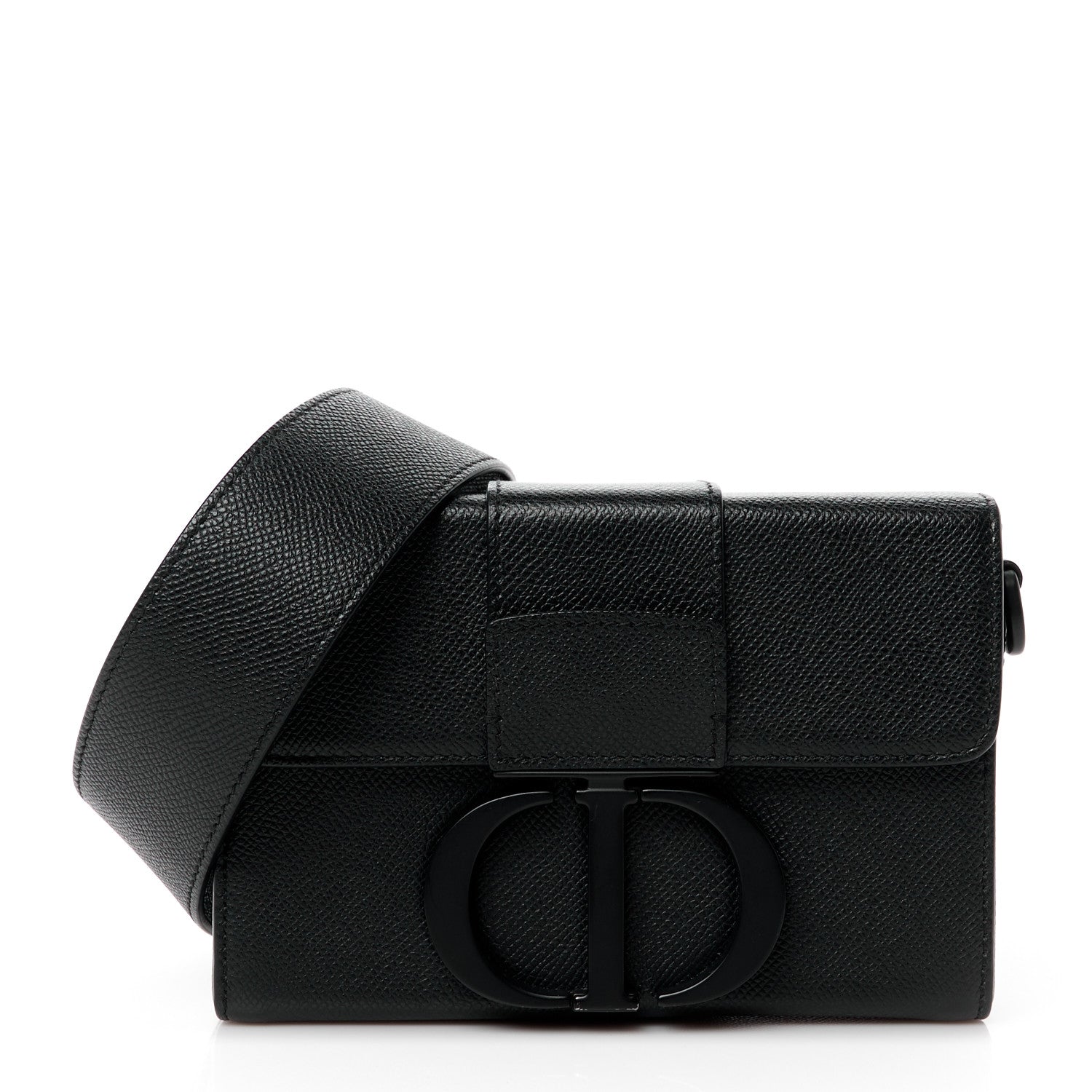 Christian Dior Ultra Matte Grained Calfskin 30 Montaigne Box Bag Black 1 of 12