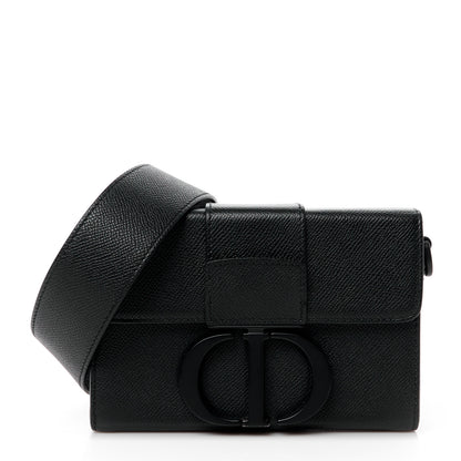 Christian Dior Ultra Matte Grained Calfskin 30 Montaigne Box Bag Black 1 of 12