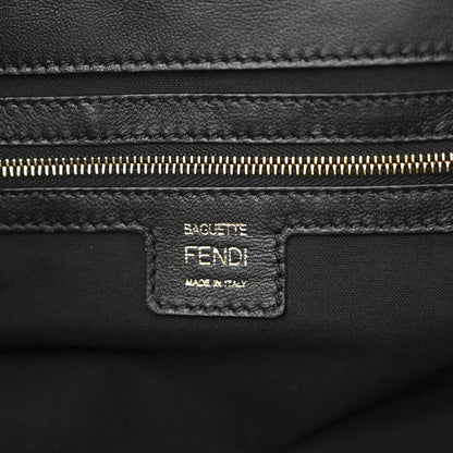 Fendi Nappa FF 1974 Embossed Large Baguette Black 6 of 11