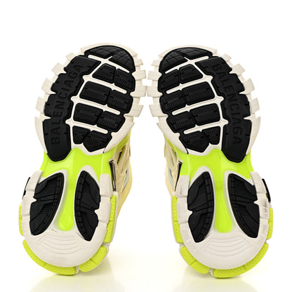 Balenciaga Rubber Mesh Bi-Color Womens Track.2 Open Sneakers 35 White Fluo Yellow 5 of 9