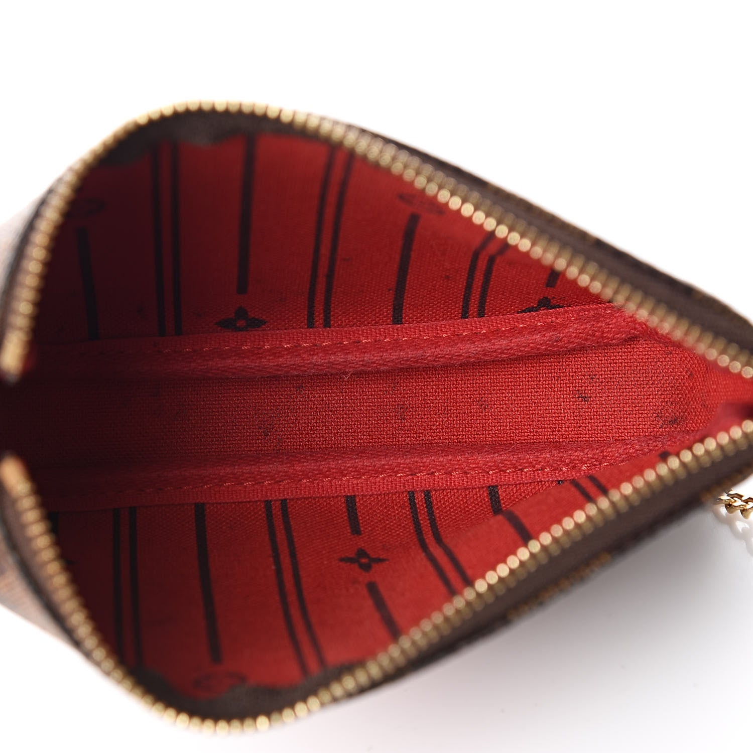 Louis Vuitton Damier Ebene Complice Trunks and Bags Mini Pochette Accessories Red 5 of 10