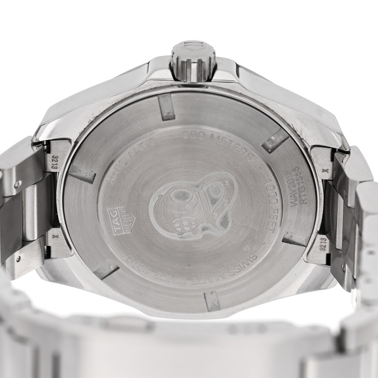 Stainless Steel 43mm Aquaracer 300M Automatic Watch Black WAY201F