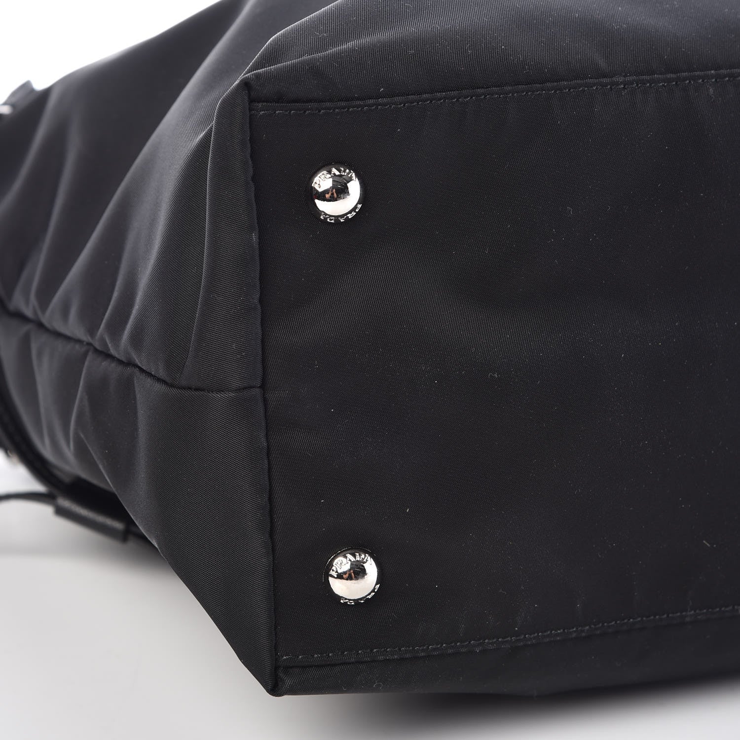 Prada Tessuto Nylon Saffiano Tote Black 9 of 10