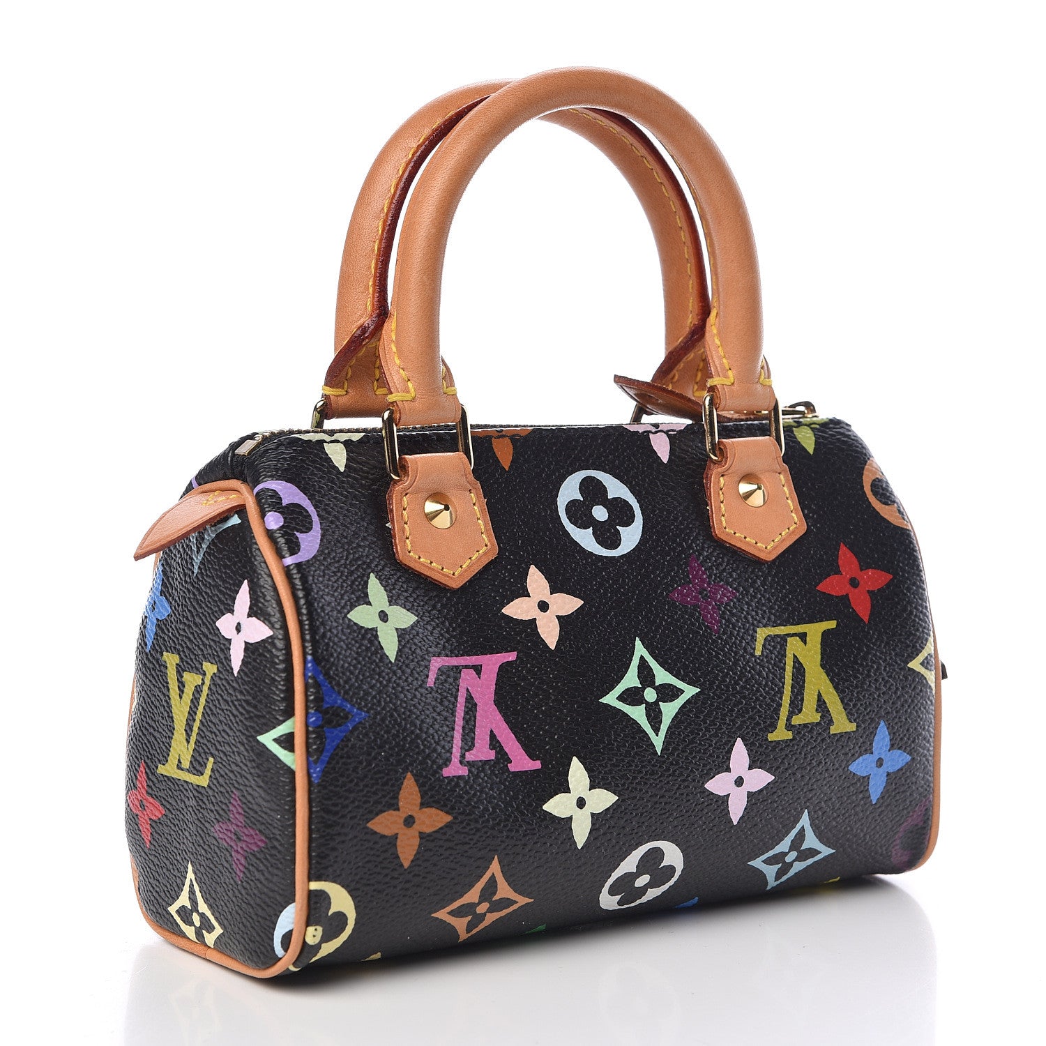 Louis Vuitton Monogram Multicolor Mini Sac HL Speedy Black 3 of 8