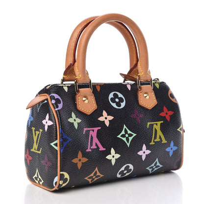 Louis Vuitton Monogram Multicolor Mini Sac HL Speedy Black 3 of 8