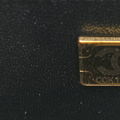 Chanel Calfskin Quilted Studded Square Vanity Case Black 7 of 12