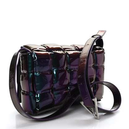 Bottega Veneta Glossy Nail Polish Nappa Maxi Intreccio Padded Cassette Crossbody Bag Holographic 3 of 8