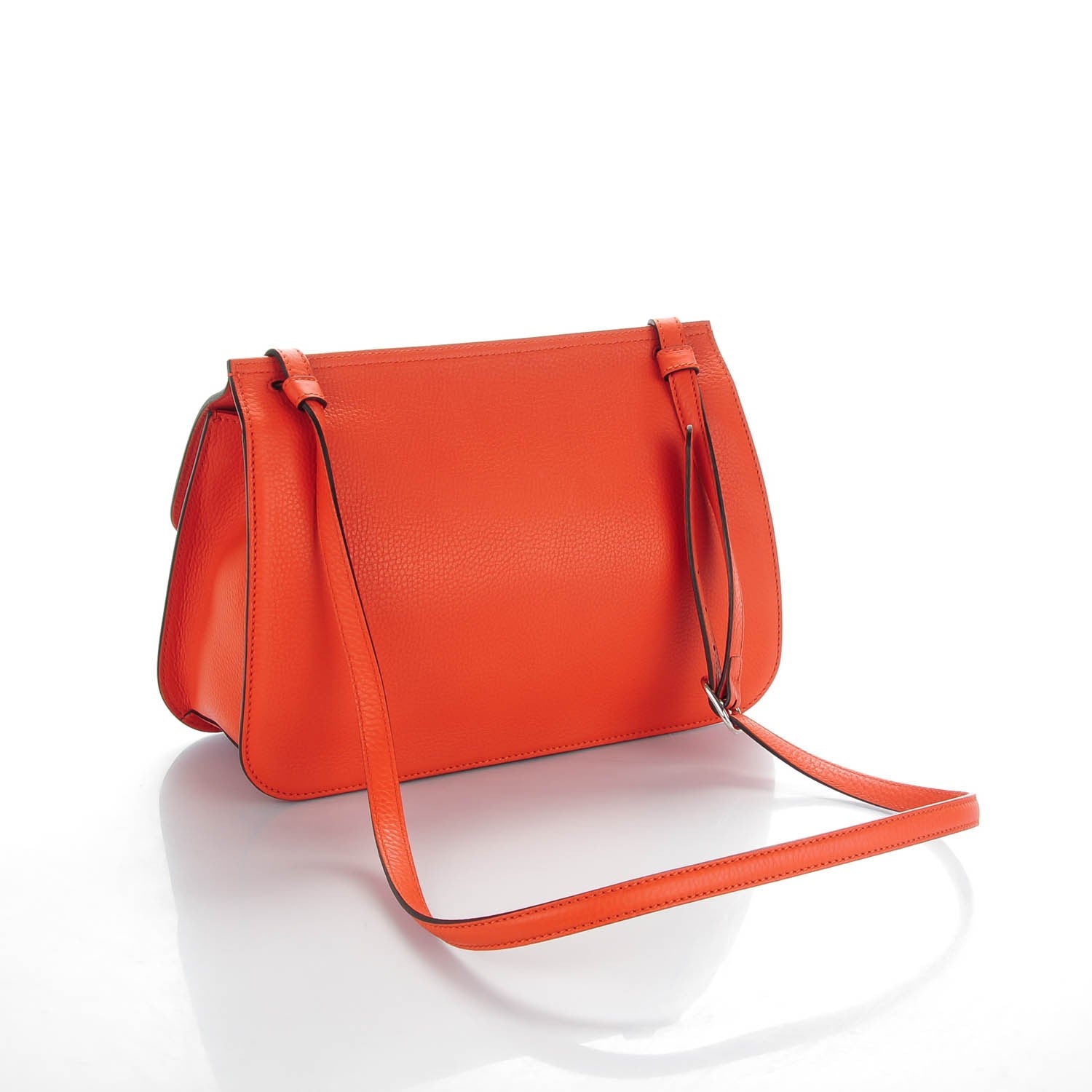 Gucci Cellarius Calfskin Medium Bamboo Daily Flap Shoulder Bag New Dark Orange 3 of 6