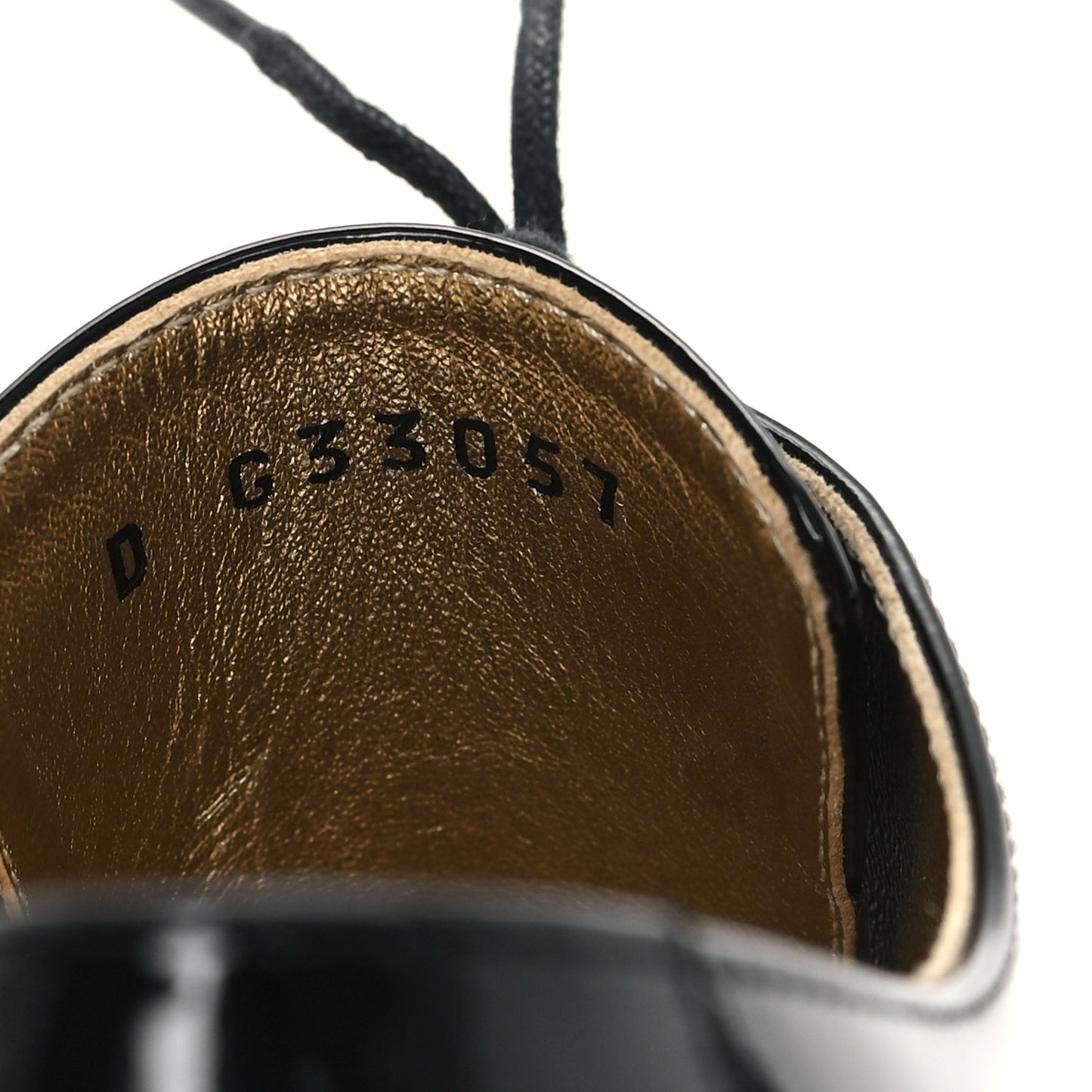 Patent Calfskin Oxford Lace Up Booties 39.5 Black