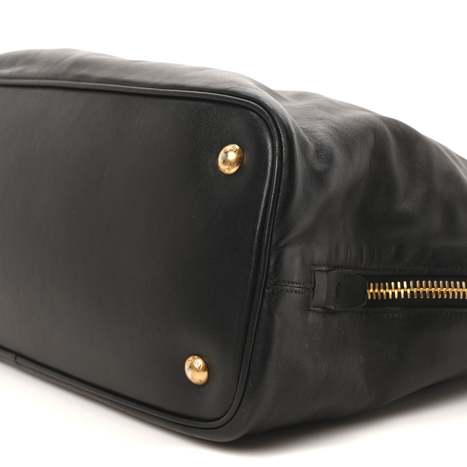 Prada Soft Calf Side Zip Tote Black 9 of 9