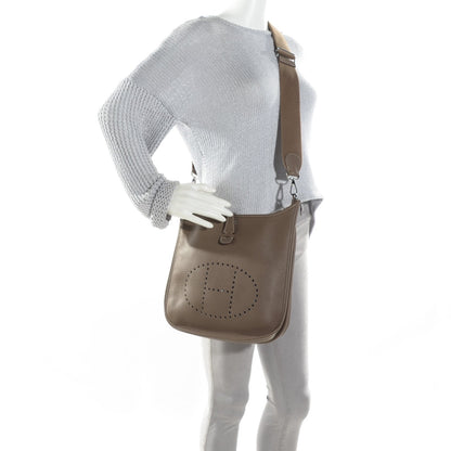 Hermes Taurillon Clemence Evelyne III PM Etoupe 2 of 8