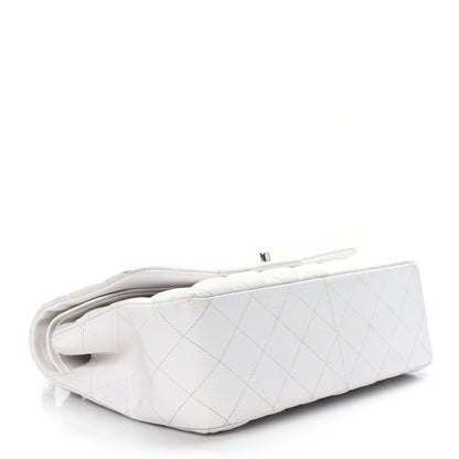 Chanel Caviar Quilted Jumbo Double Flap White 4 of 11