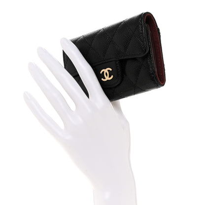 Chanel Caviar Quilted Classic 4 Key Holder Wallet Black 2 of 9
