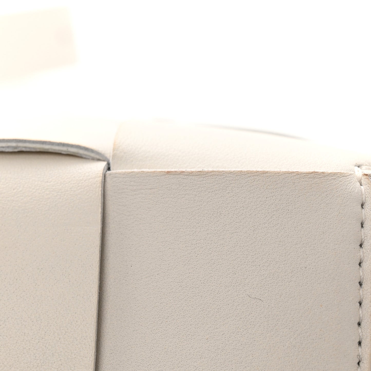 Lambskin Maxi Intrecciato Cassette Crossbody Bag White