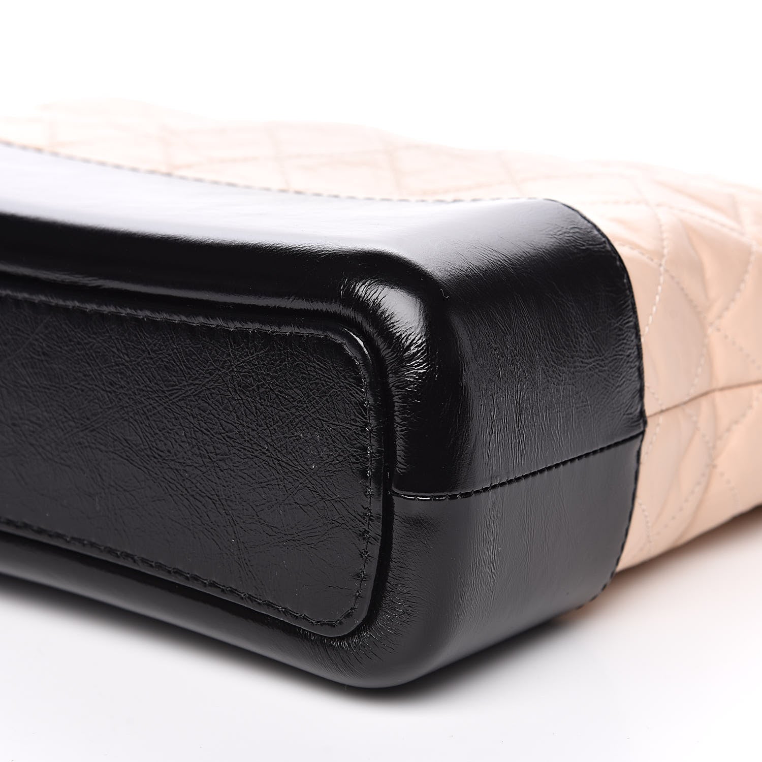 Chanel Aged Calfskin Quilted Medium Gabrielle Hobo Beige Black 9 of 9