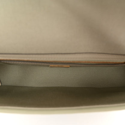 Fendi Canvas Vitello King FF Embroidered Baguette Green Tea 5 of 9