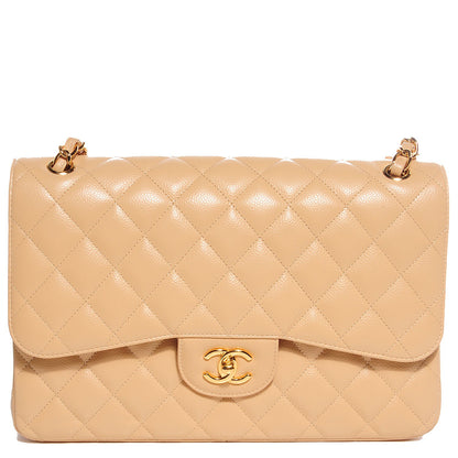 Chanel Caviar Jumbo Double Flap Beige Clair 1 of 10