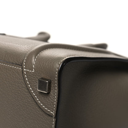 Celine Drummed Calfskin Micro Luggage Souris 9 of 11