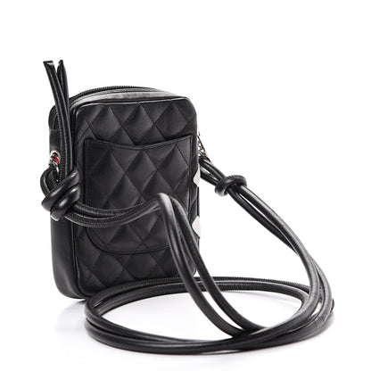 Chanel Calfskin Quilted Small Cambon Messenger Black White 2 of 12