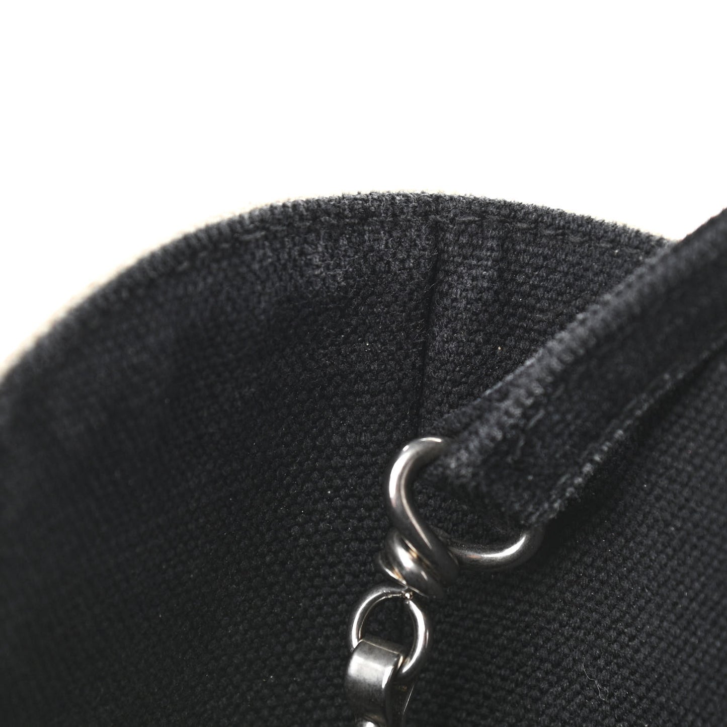 Cotton Canvas Calfskin New Wave Tote XS Natural Black