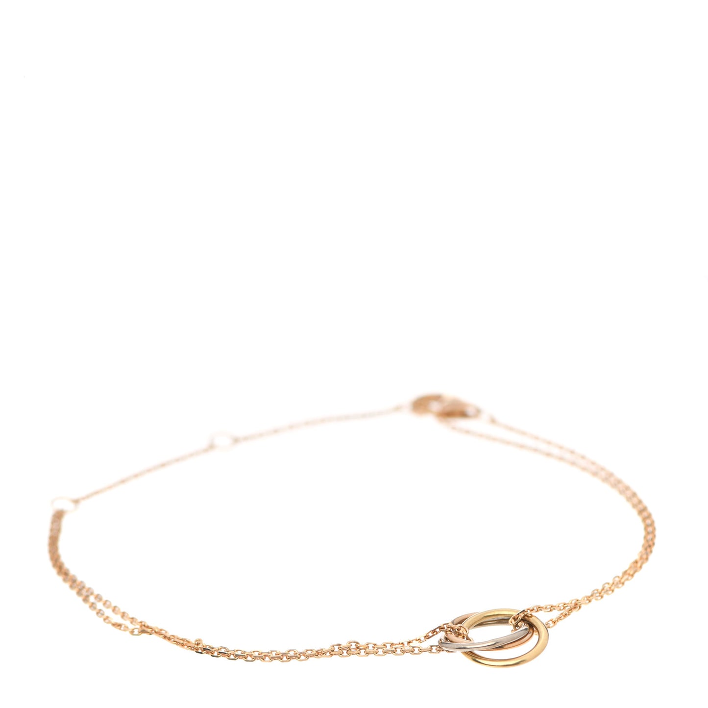 18K Pink Yellow White Gold Trinity Bracelet