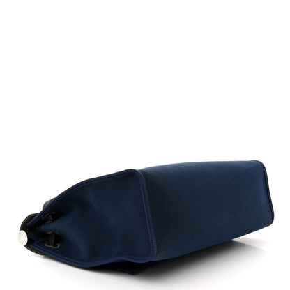 Hermes Military Toile Vache Hunter Herbag Zip PM 31 Bleu De Malte Black 4 of 14
