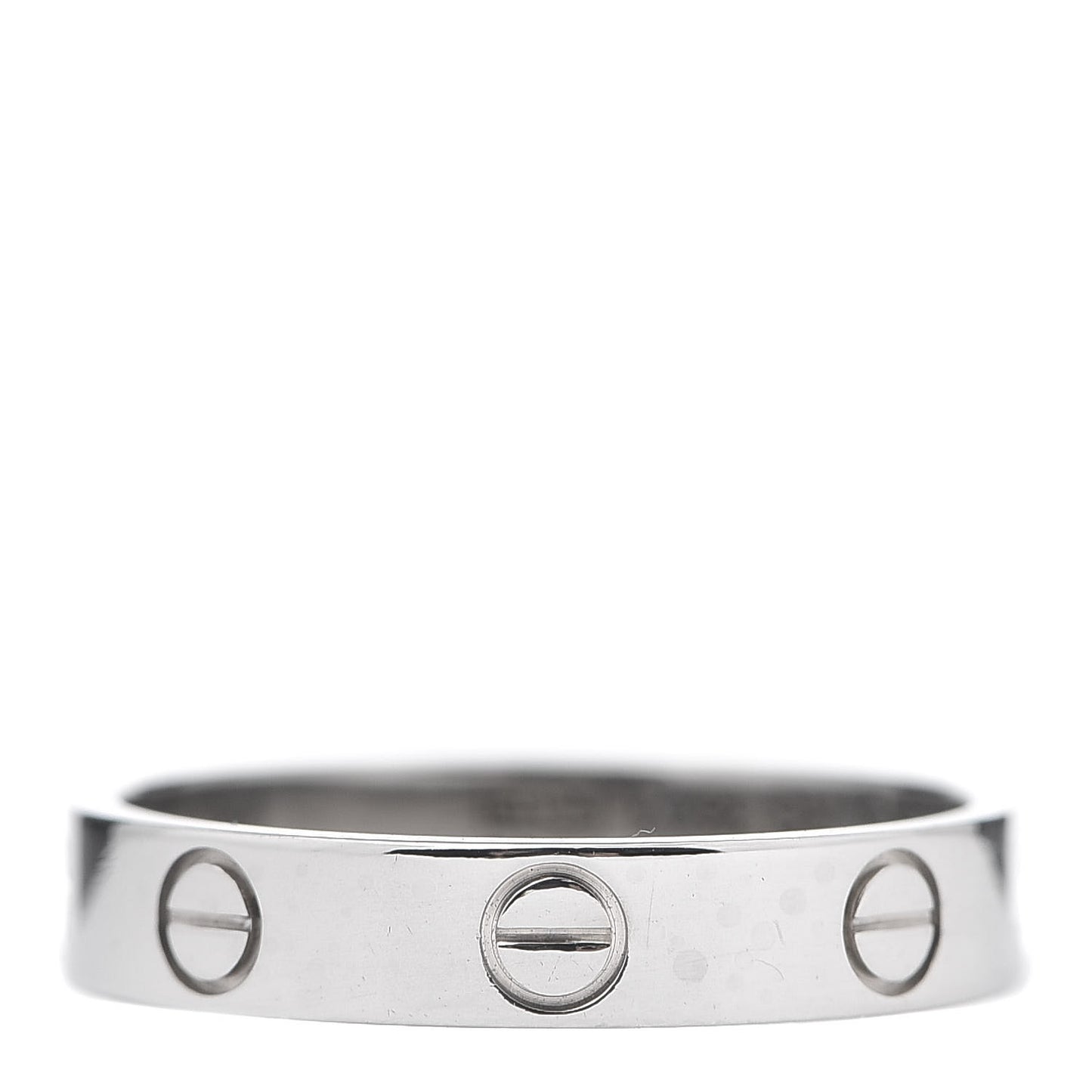 18K White Gold 3.5mm LOVE Wedding Band Ring 52 6