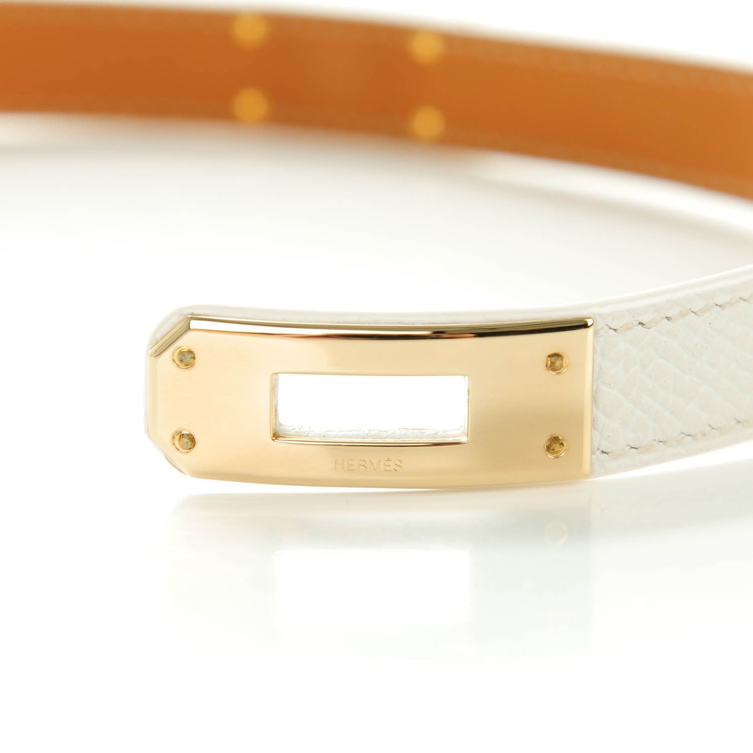Hermes Epsom Kelly Double Tour Bracelet S White 7 of 7