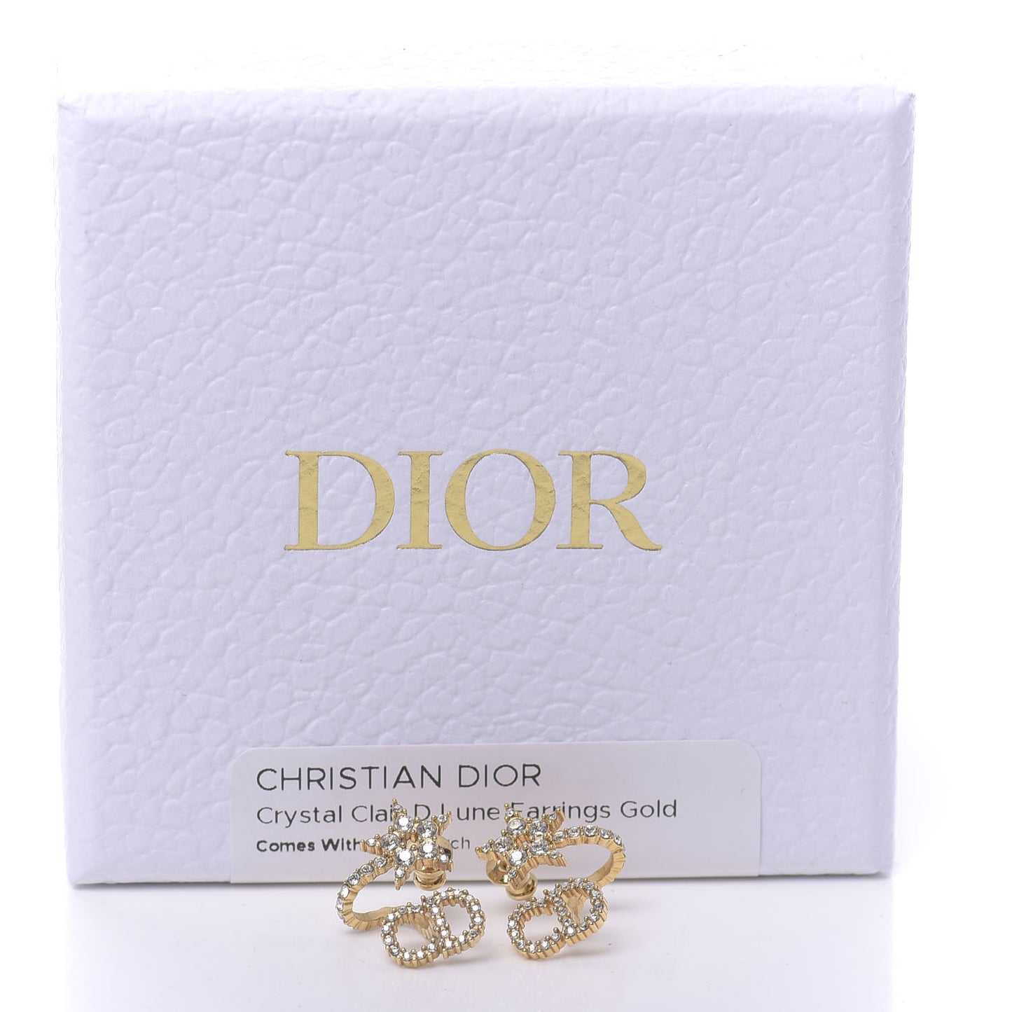 Crystal Clair D Lune Earrings Gold