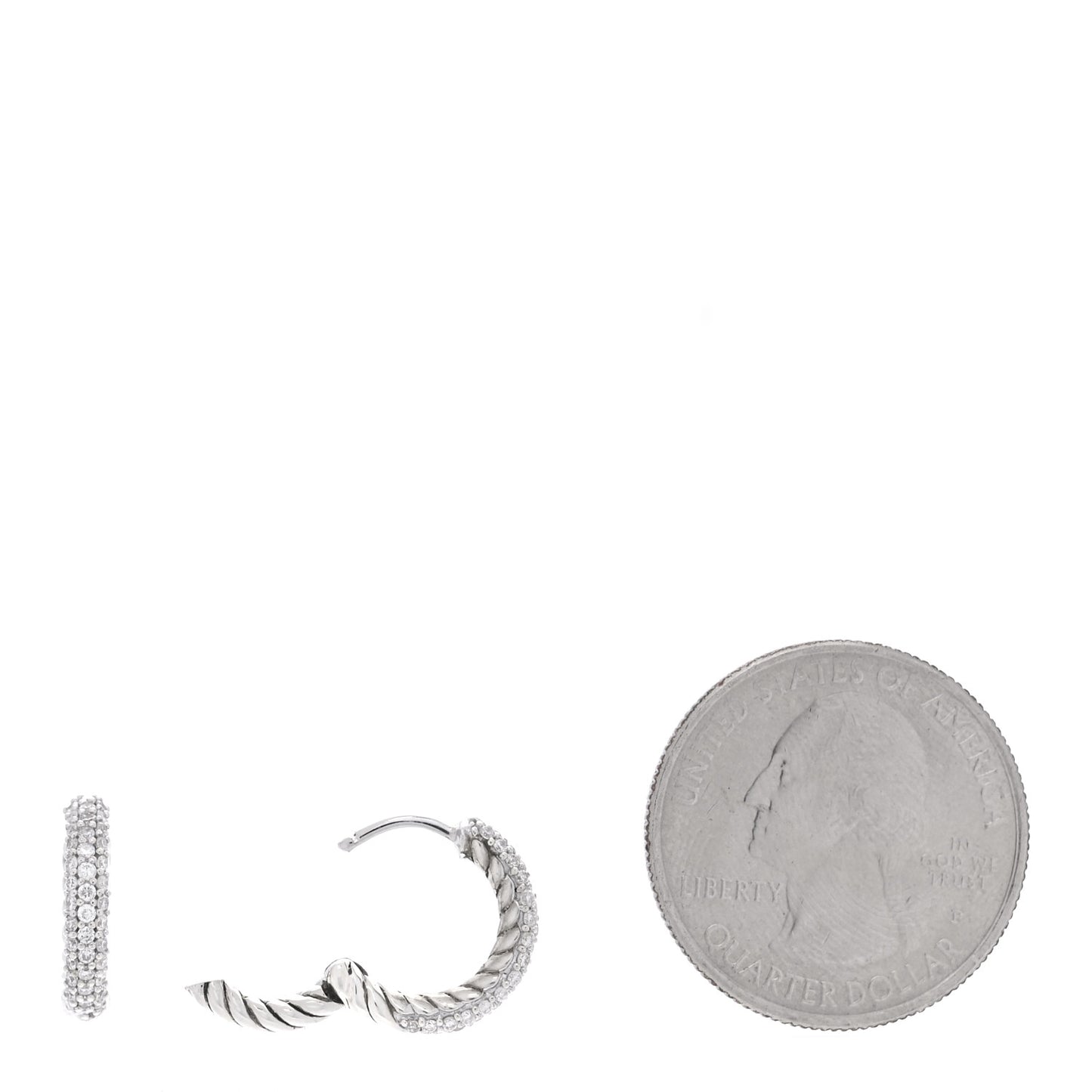 Sterling Silver Diamond Petite Pave Huggie Hoop Earrings