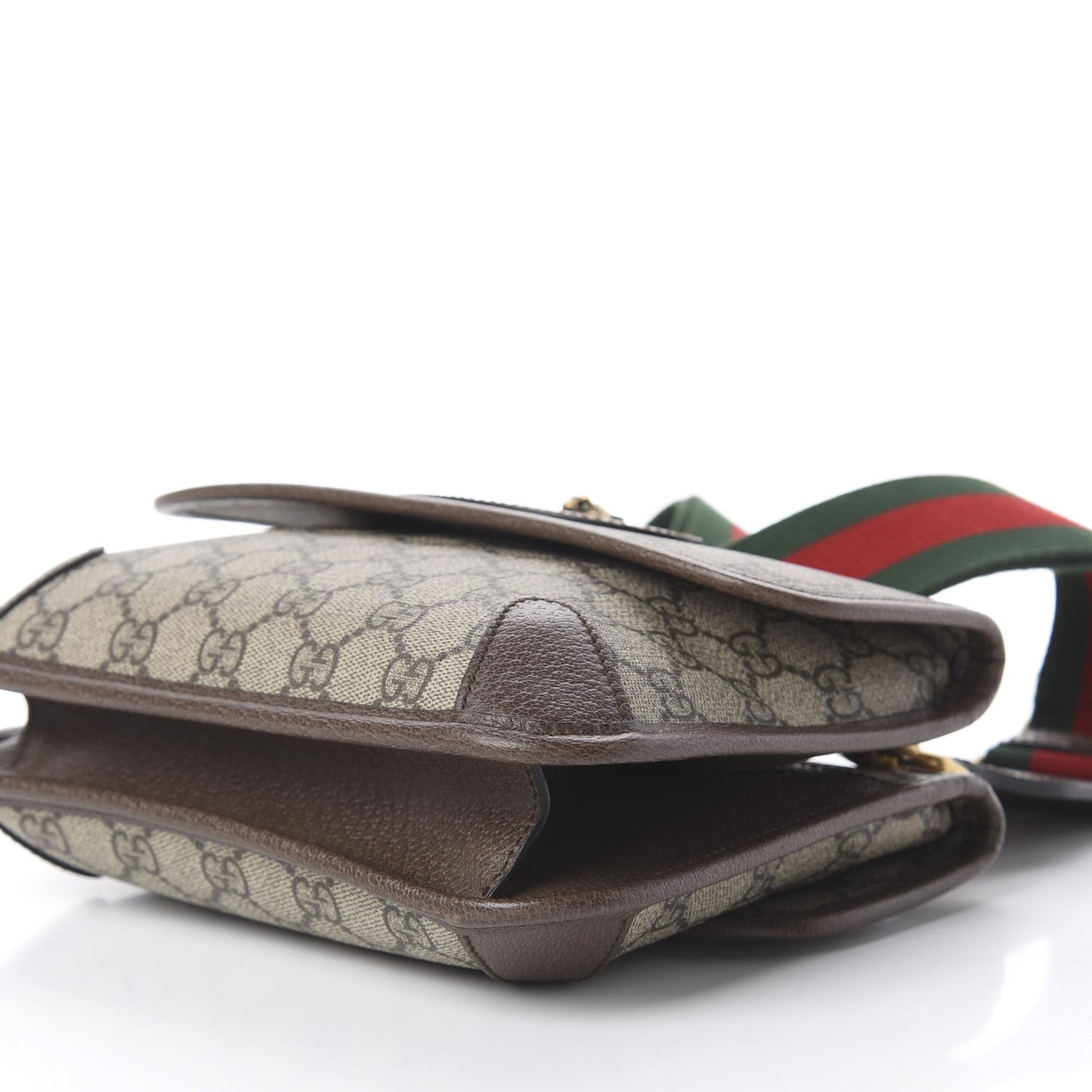 GG Supreme Monogram Web Small Neo Vintage Double Flap Messenger Bag Beige New Acero