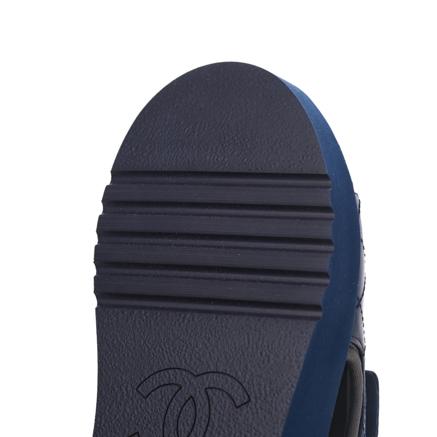 Goatskin Fabric Gladiator Sandals 36 Navy Blue Light Grey Yellow