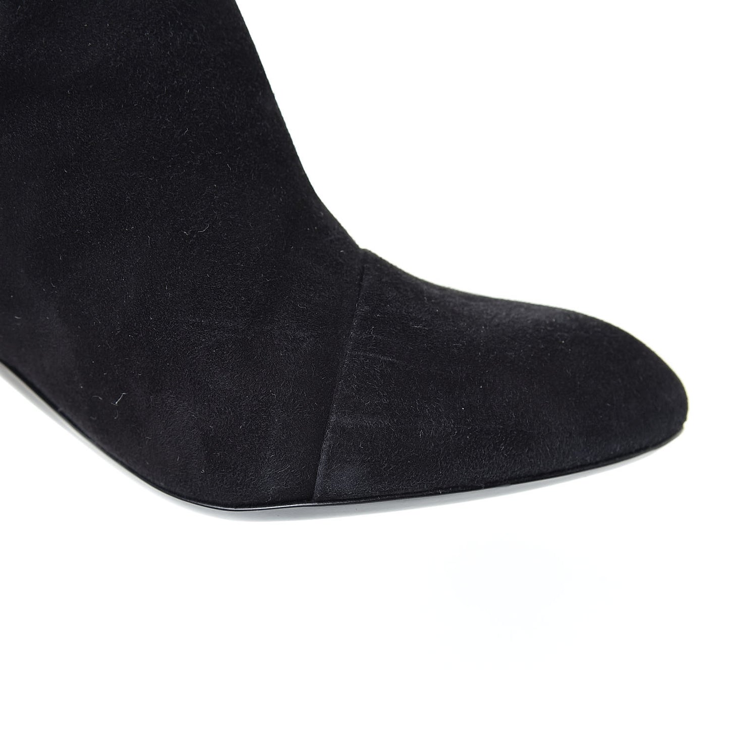 Suede Monogram Uniformes Cap Toe Chelsea 80mm Ankle Boots 38.5 Black