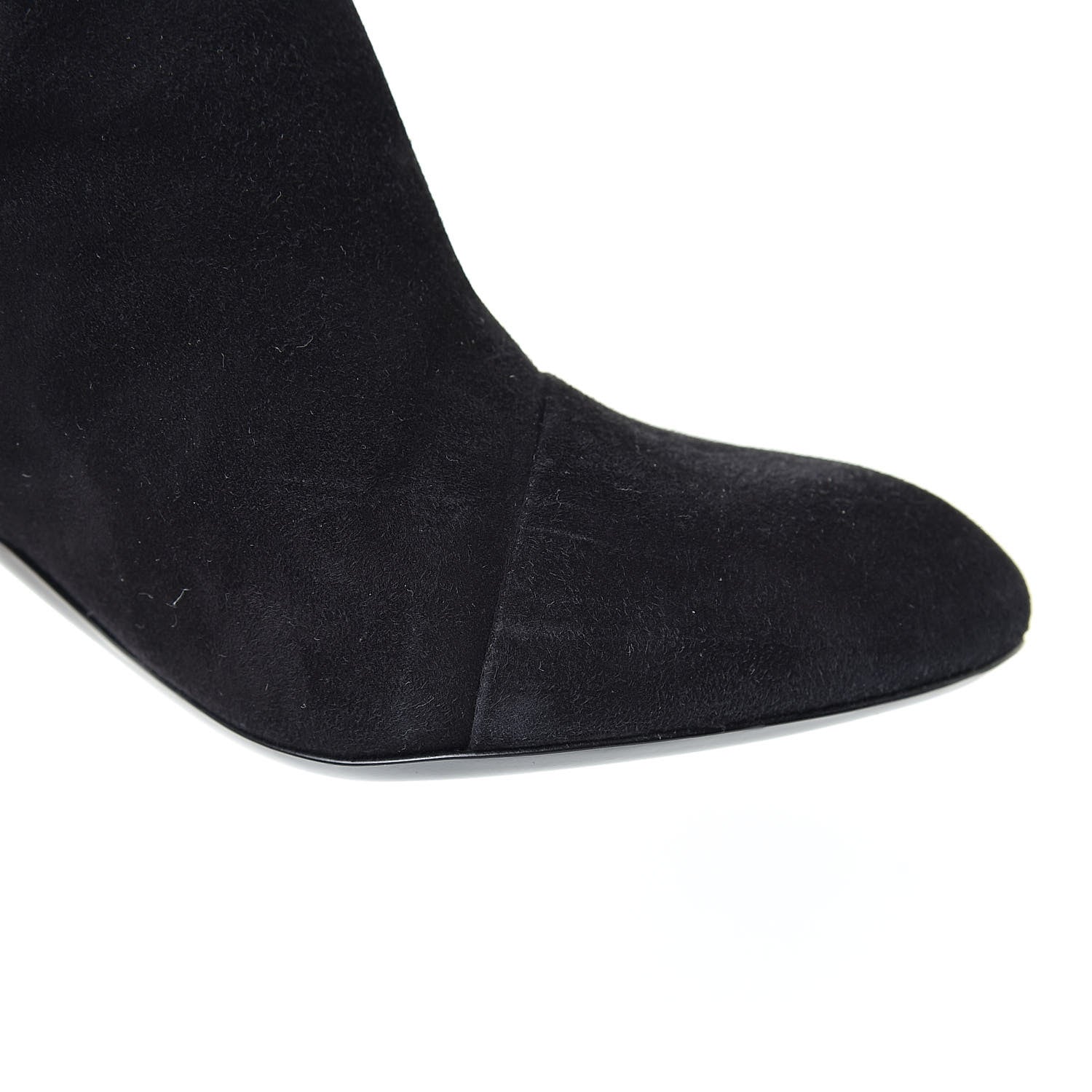 Louis Vuitton Suede Monogram Uniformes Cap Toe Chelsea 80mm Ankle Boots 38.5 Black 12 of 12
