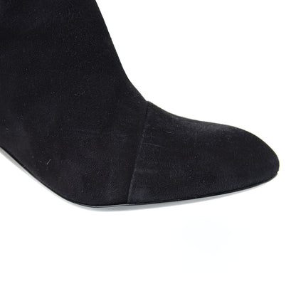 Louis Vuitton Suede Monogram Uniformes Cap Toe Chelsea 80mm Ankle Boots 38.5 Black 12 of 12