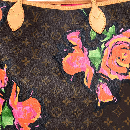 Louis Vuitton Monogram Roses Neverfull MM 8 of 13