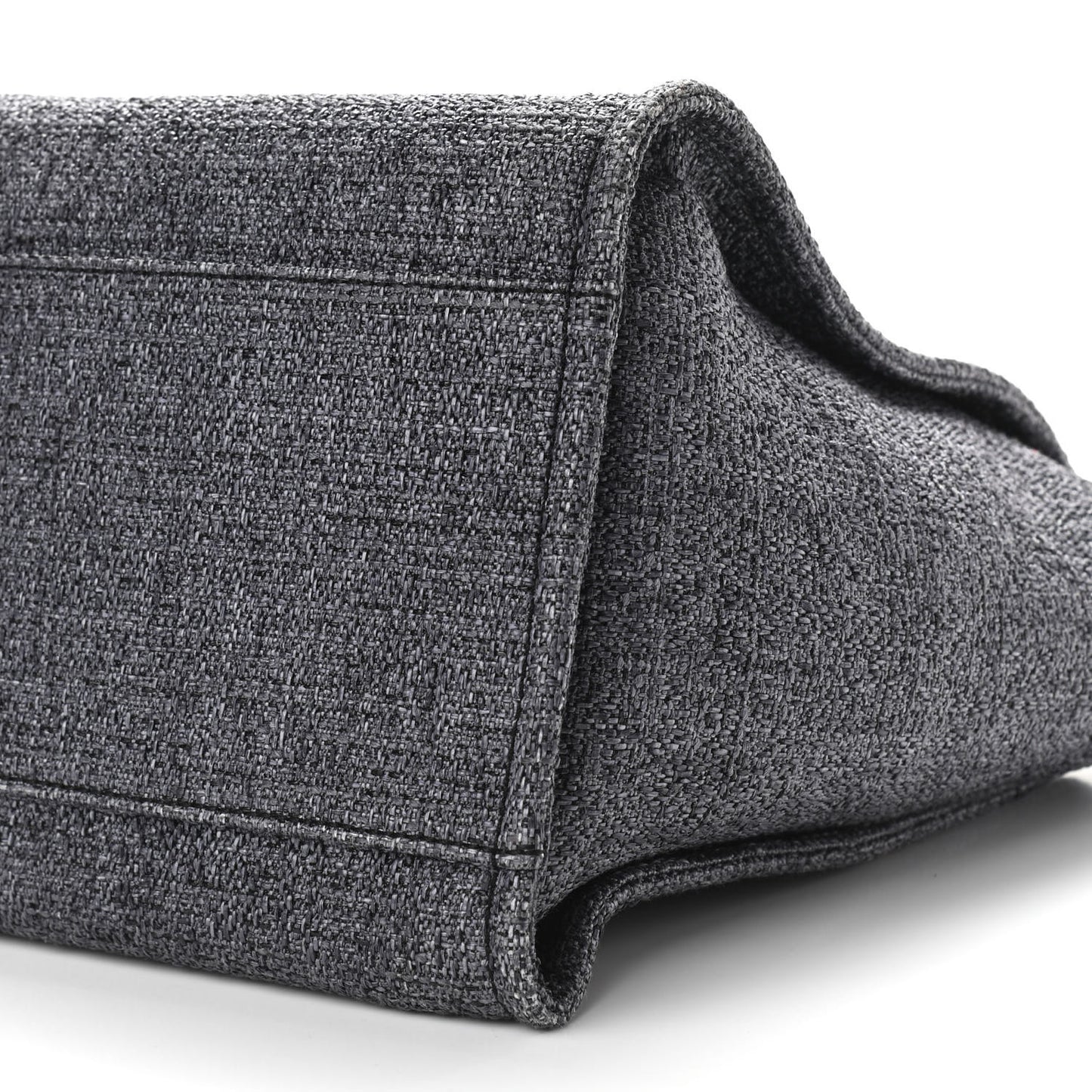 Lurex Boucle Medium Deauville Tote Black